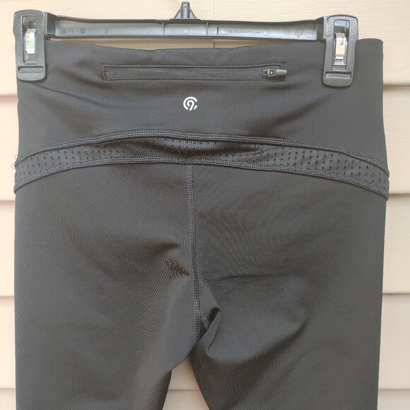 Champion C9 Black Performance Leggings Perforated Pocket Reflective Stripe - Picture 10 of 13